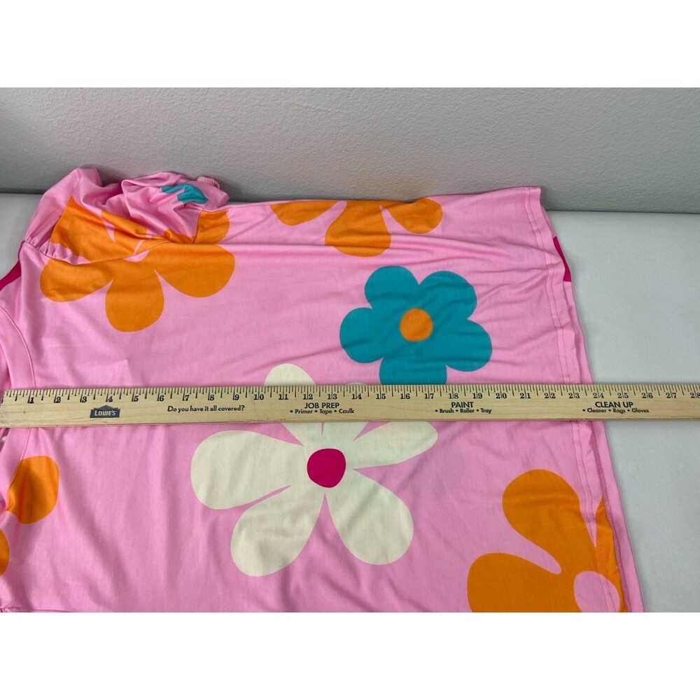 Flower Power Women Large Shirt Pink Multi Color Floral Pattern Casual NWT - Picture 8 of 8
